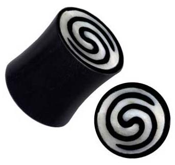 Lävistyskoru tunneli musta spiraali - Lävistyskorut - 34103-8 - 1