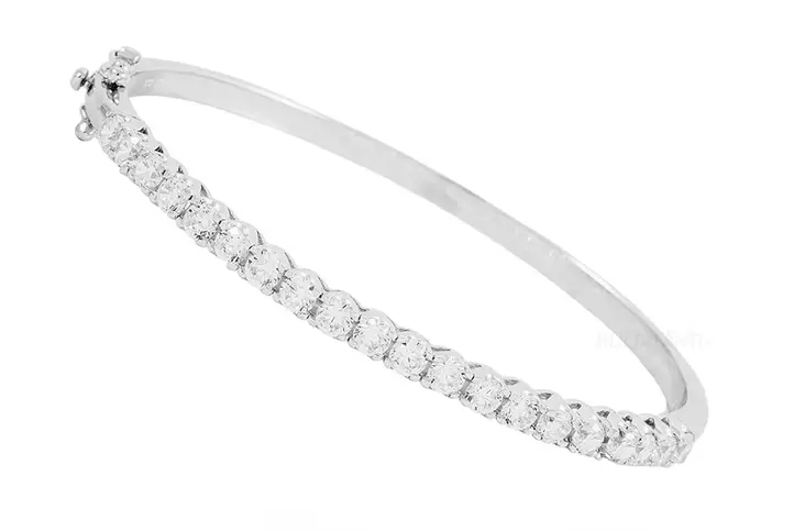 Hopearannerengas zirkoneilla - Hopeiset rannekorut - C10141-58 - 1