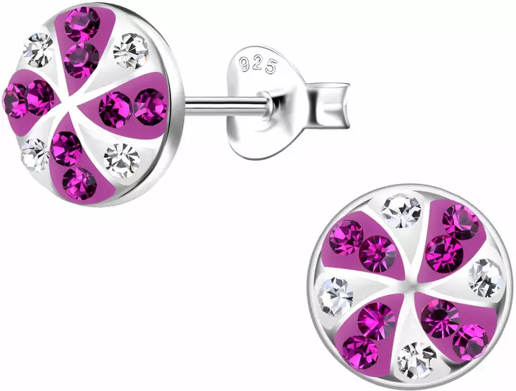 Karkki hopeakorvakoru kristallein Y0658 - Lasten korut - Y0658 - 1