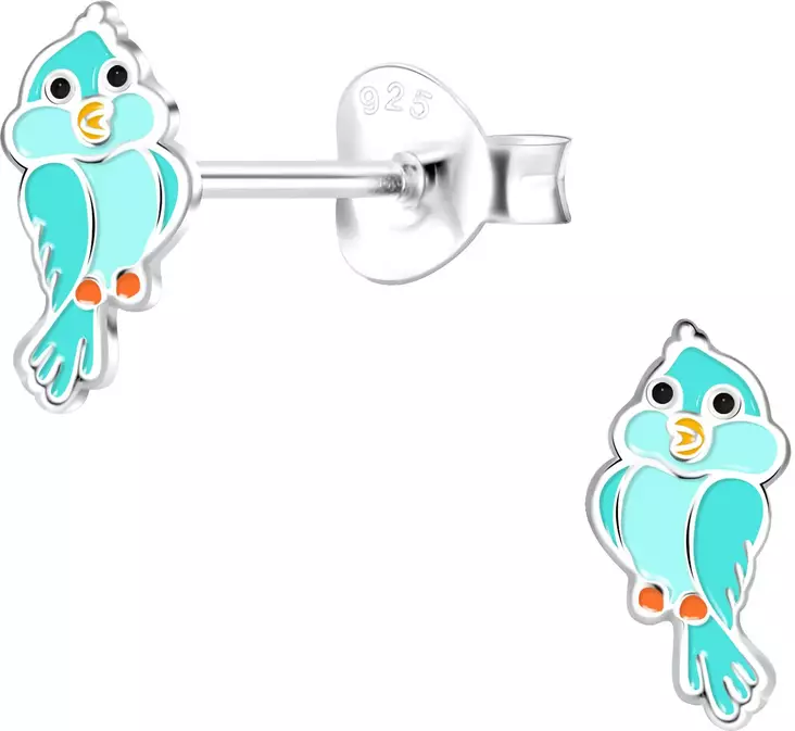 Pikkulintu korvakoru Turkoosi 4x8 mm - Lasten korut - Y3238 - 1