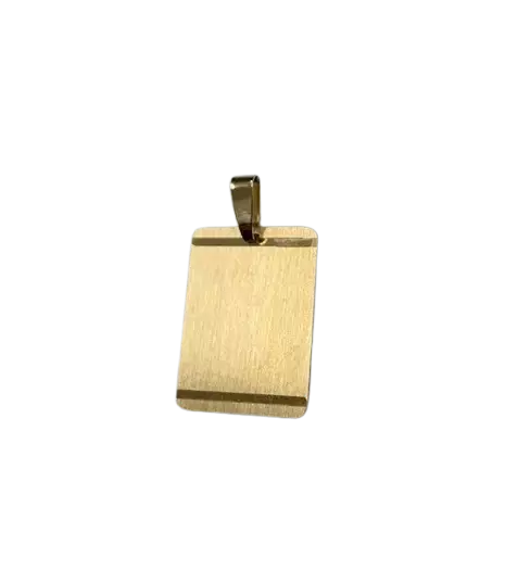 Kaulalaatta timanttileikattu 15x12mm - Kultaiset riipukset - K10038 - 1