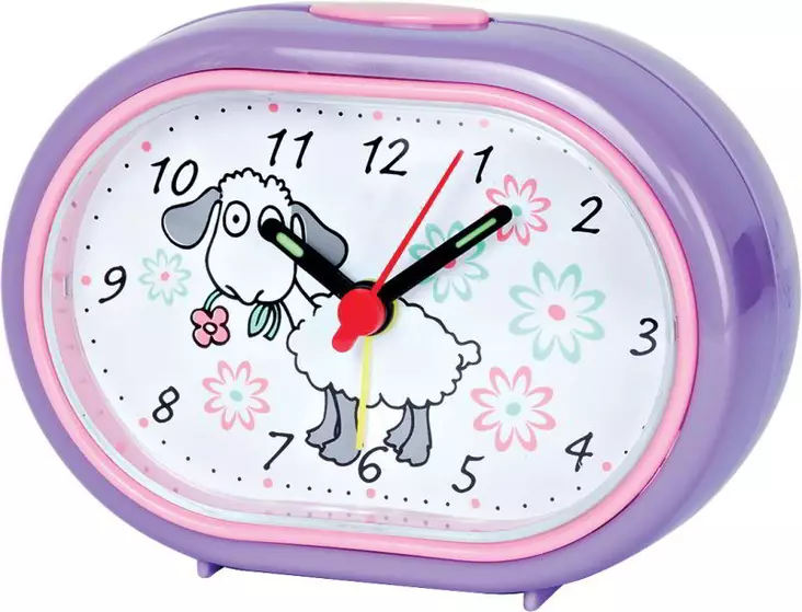 lastenherätyskello lilalla lampaalla - Lasten herätyskellot - 5700-08 - 1