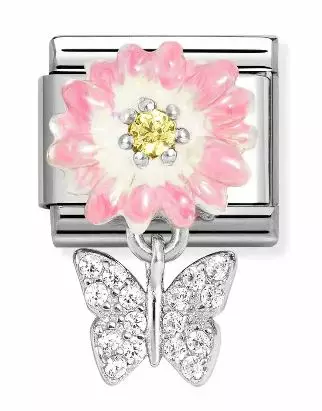 Nomination pala Pink Perhonen with cz - Composable Classic - 331814-08 - 1