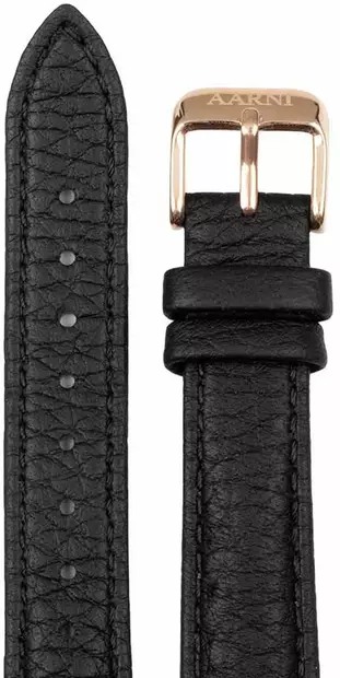 Aarni ranneke, musta 16mm - Aarni miesten rannekellot - 12009 - 1