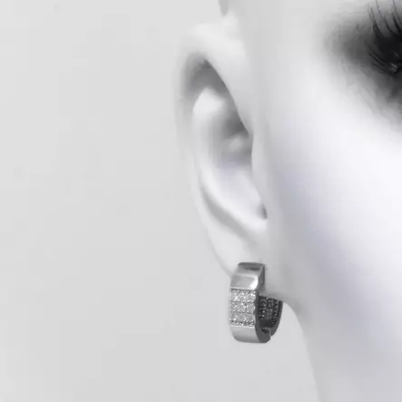 Drama kreoli zirkonein CKK219 - Hopeiset korvakorut - CKK219 - 2