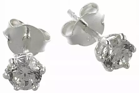 Korvakorut Hopea Kirkas ZC 4mm HK839 - Hopeiset korvakorut - HK839 - 1