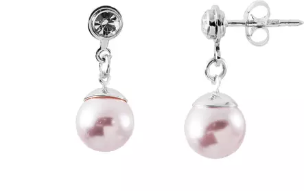 Korvakorut zirkoni ja helmi H2219 - Hopeiset korvakorut - H2219 - 1