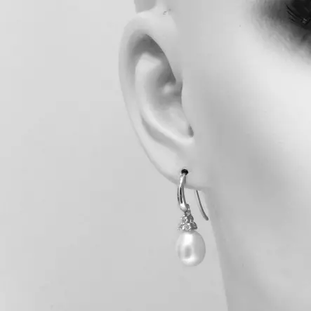 Patras helmikorvakorut 9mm cz - Hopeiset korvakorut - EP039 - 2