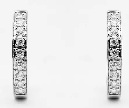 Korvarengas hopeaa 22 x 4 mm saranalla - Hopeiset korvakorut - CKK229 - 1