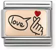 Nomination Snap fingers LOVE - Composable Classic - 430201-19 - 1