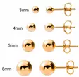 Kultaiset pallokorvikset tappikiinnityksellä - Kultaiset korvakorut - K20029 - 1