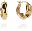 Mockberg Wavy bolded small gold hoops - Teräksiset korvakorut - MB0169 - 1