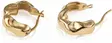 Mockberg Wavy bolded small gold hoops - Teräksiset korvakorut - MB0169 - 2