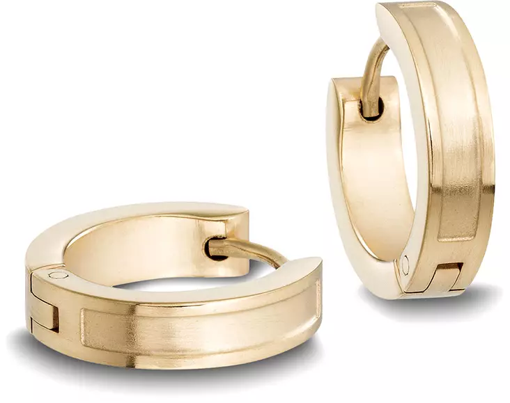 618012-9 Punakullatut korvarenkaat - Teräksiset korvakorut - 618012-9 - 1