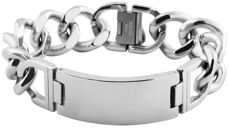 Ter=C3=A4ksinen laattarannekoru SH379 - Teräksiset rannekorut - SH379 - 1