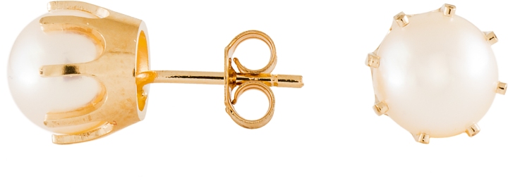 Helmikorvakorut 7mm K20129 - Kultaiset korvakorut - K20129 - 1