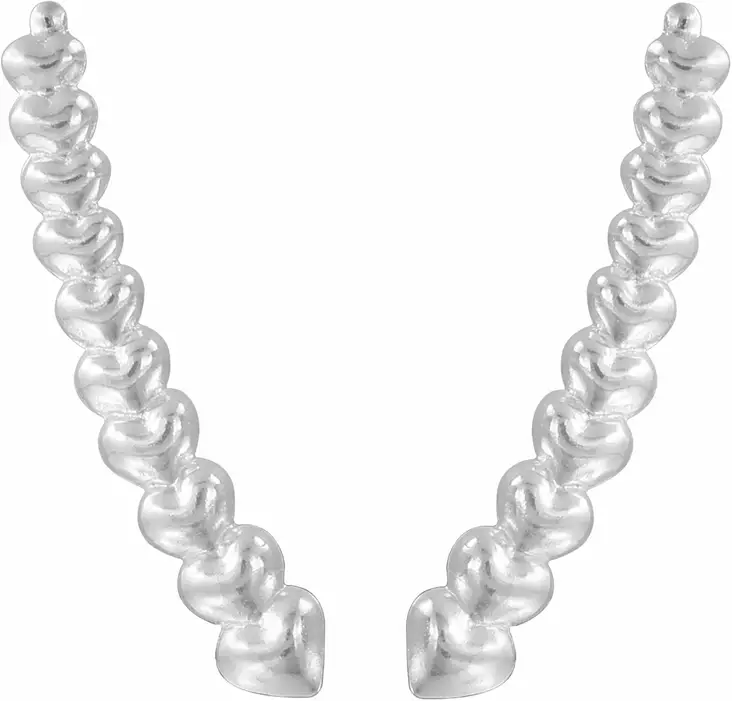 Kiipij=C3=A4 Heart 10 Y2779 - Hopeiset korvakorut - Y2779 - 1