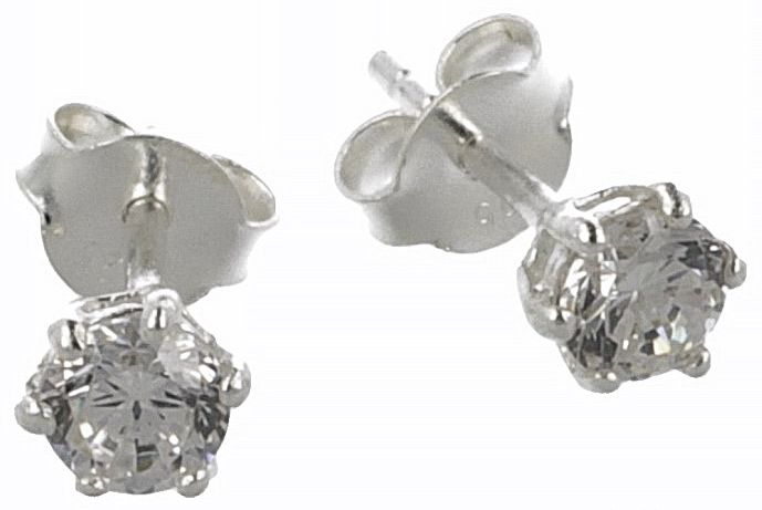 Korvakorut Hopea Kirkas ZC 4mm HK839 - Hopeiset korvakorut - HK839 - 1