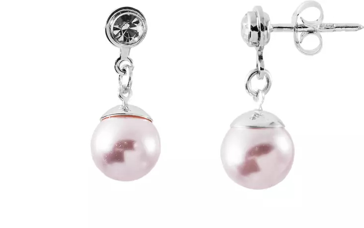 Korvakorut zirkoni ja helmi H2219 - Hopeiset korvakorut - H2219 - 1