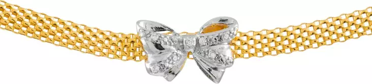 Kullattu kaulaketju rusetilla - Super outlet - rannekorut - FS288-749 - 1