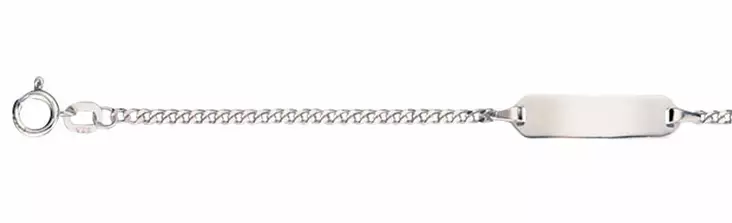 Lasten laattaranneketju 14 cm - Hopeiset rannekorut - 56069 - 2