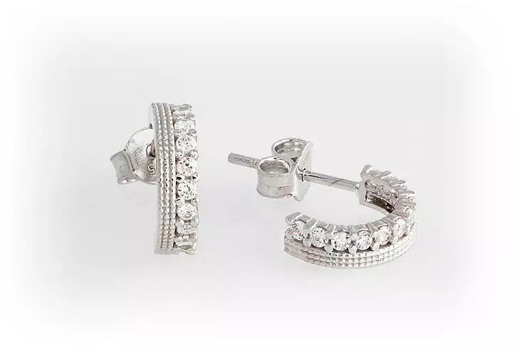 Valkokultaiset korvakorut 17-K1569 - Kultaiset korvakorut - 17-K1569 - 1