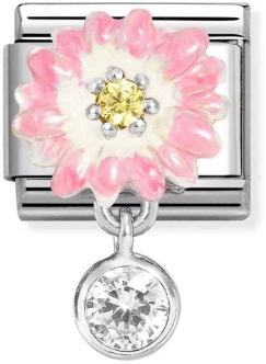 Nomination pala Pink Daisy with cz - Composable Classic - 331814-09 - 1
