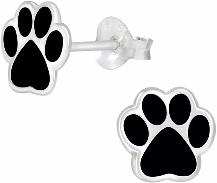 Tassu korvakoru Musta kristalli Y1069 - Lasten korut - Y1069 - 1