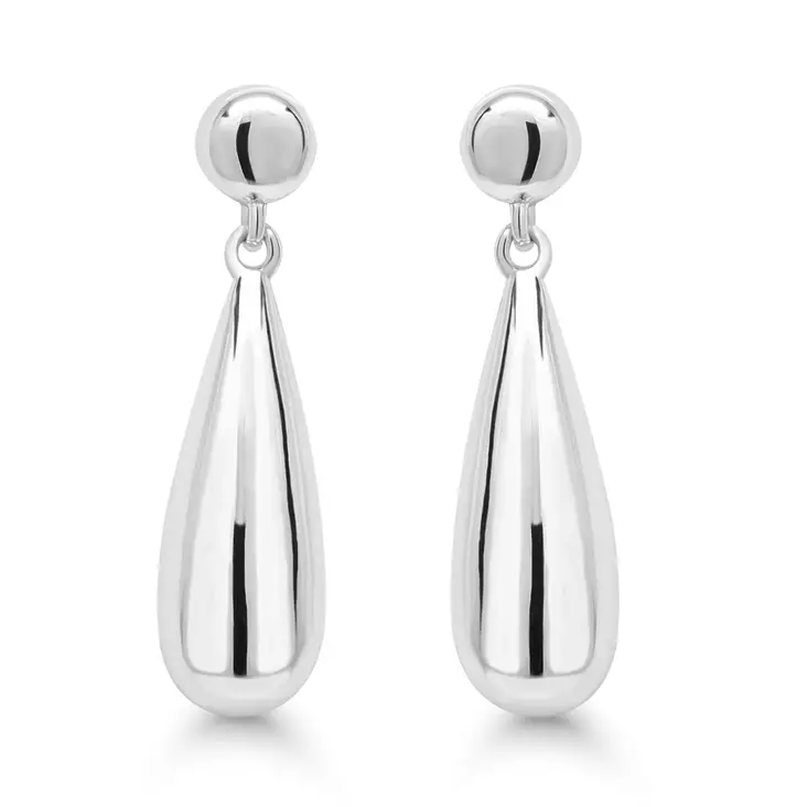 Kyynel hopeakorvakorut 22 x 6 mm - Hopeiset korvakorut - E-15959 - 1