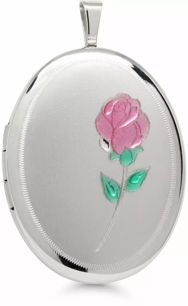 MEDALJONKI HOPEA Ovaali kukka 27mm - Lahjaideat naisille - SPL-50119 - 1