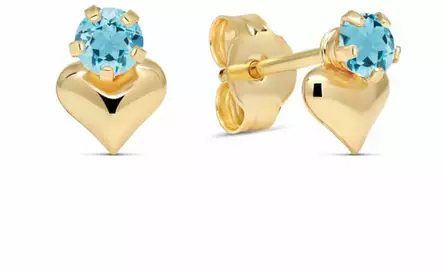 K20040A korvakoru syd=C3=A4n zirkonialla 4,5mm - Kultaiset korvakorut - K20040A - 1