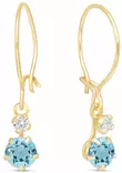 K40140A Kultakorvakoru zirkoneilla Aqua - Kultaiset korvakorut - K40140A - 1