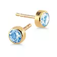 Kultaiset korvanapit aqua zirkonilla SA-0206-04AQUA - Kultaiset korvakorut - SA-0206-04AQUA - 1