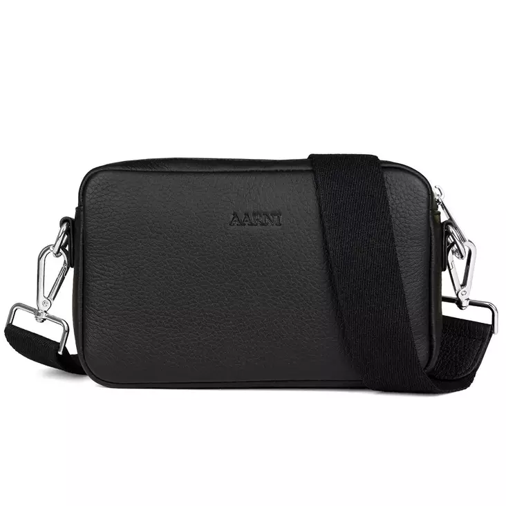 AARNI Olkalaukku Musta OLKA-MUSTA - Korttikotelot ja rasiat - OLKA-MUSTA-HOPEA - 1