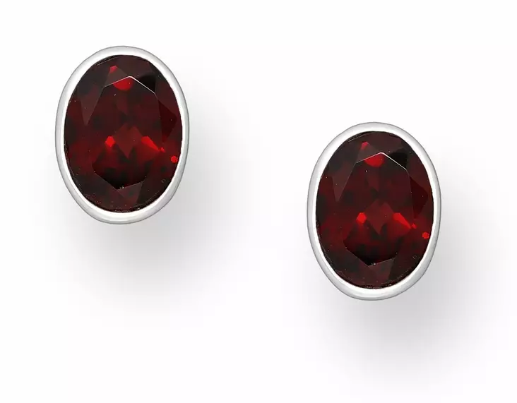 Hopeakorvakorut Cheryl Aito Red Garnet IN7672GA - Hopeiset korvakorut - IN7672GA - 1