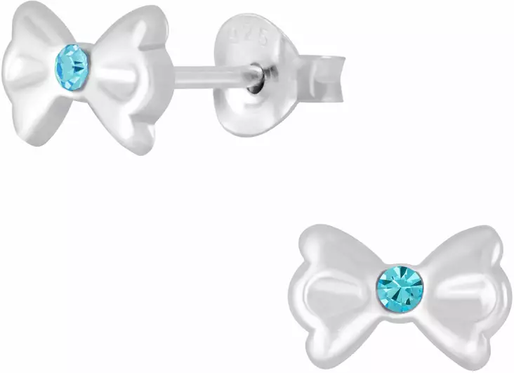 Rusetti emaloitu Y4143 - Hopeiset korvakorut - Y4143A - 1