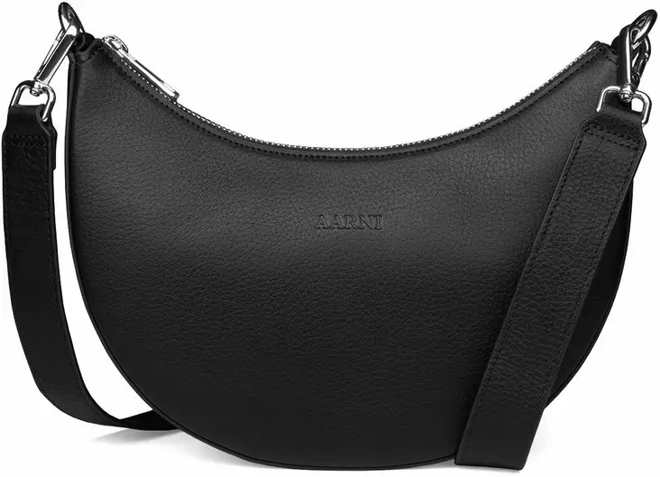 Aarni Luna olkalaukku Musta-hopea - Korttikotelot ja rasiat - LUNA-MUSTA-HOPEA - 1