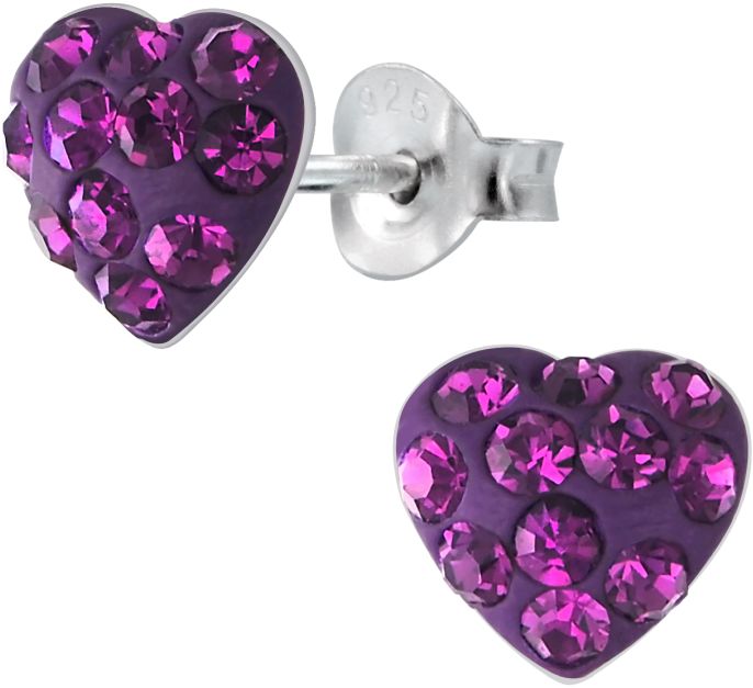 Syd=C3=A4nkorvakorut ametistin v=C3=A4risill=C3=A4 kristalleilla Y1911=
A - Hopeiset korvakorut - Y1911A - 1