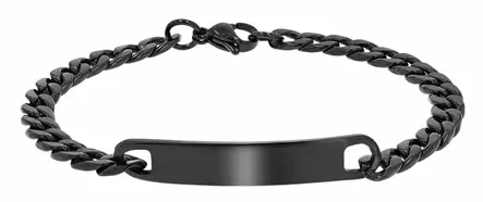 Brian Black ilaattaranneketju terästä 18 - Rannekorut - SH450B - 1
