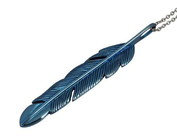 Blue feather- riipus PSS993B - Teräsriipukset - PSS993B - 1