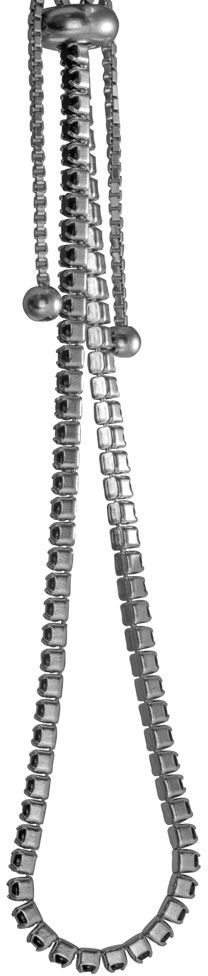 Tennisrannekoru Mustilla Zirkoneilla 200B - Hopeiset rannekorut - 200B - 1