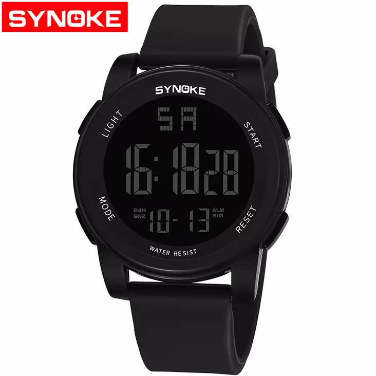 Digital rannekello 50mm musta - Miesten rannekellot - S603B - 1