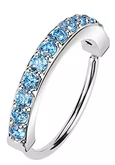 Nenäkoru Rivari silver blue - Lävistyskorut - H21-CB - 1