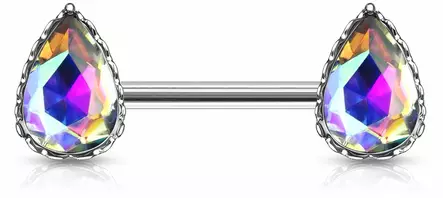 N=C3=A4nnikoru BARBELL Drop Aurora Borealis NK096C - Lävistyskorut - NK096C - 1