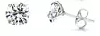 Kirkas Pyöreä zirkoni 3mm tappi - Hopeiset korvakorut - HP3C - 1