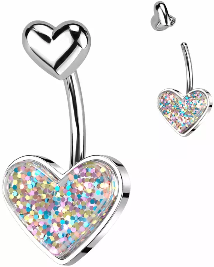 Napakoru Syd=C3=A4n Glitter Rainbow - Lävistyskorut - N286C - 1