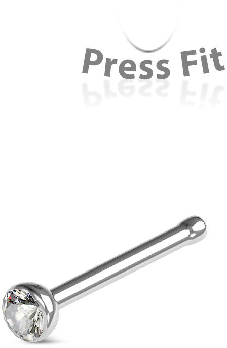 Nenäkoru Zirkon kirkas 2,5mm - Lävistyskorut - H02-C - 1