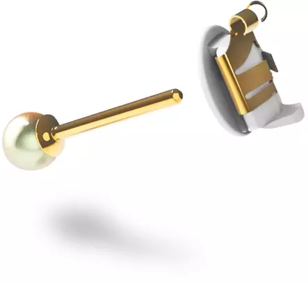 LOX kullattu korvistausta - Hopeiset korvakorut - LOX-2GE - 2