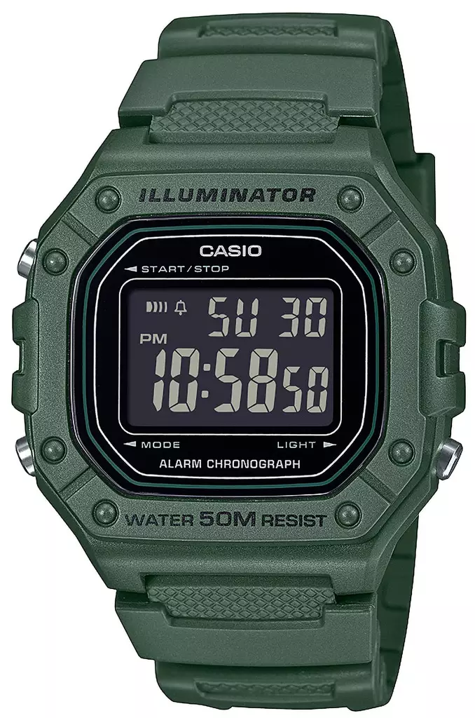 Casio M Digital Pu - Casio - W-218H-3BVEF - 1