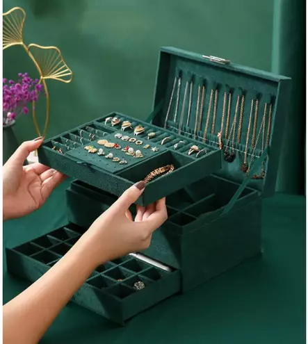 ZE119B LadyBox korulaukku Como vihre=C3=A4 fiilis - Korurasiat - ZE119G - 1